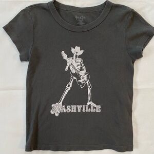 John Galt Brendy Melville Cotton Nashville Fitted T-shirt Country Rock Western